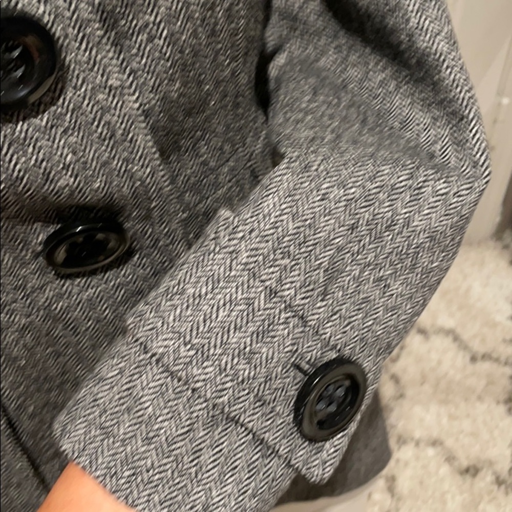 Context Grey Wool Blazer Jacket Collar Detail Vin… - image 3